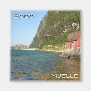 zNO076 BODØ Mjelle beach, Norway, Europe, Fridge Magnet