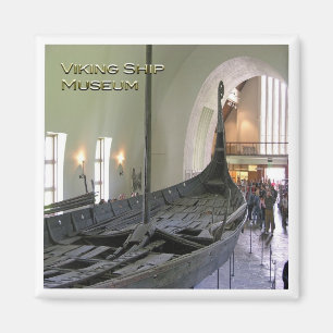 zNO080 VIKING SHIP MUSEUM Norway, Fridge Magnet