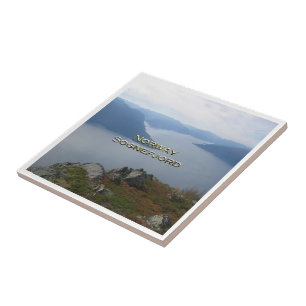 zNO086 SOGNEFJORD view on Vangsnes, Norwey, Ceramic Tile