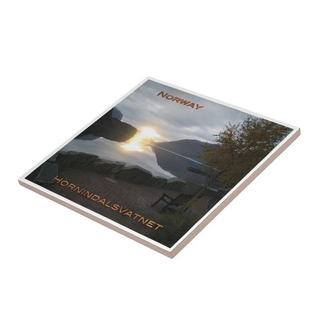 zNO112 HORNINDALSVATNET, Norway, Ceramic Tile (Side)