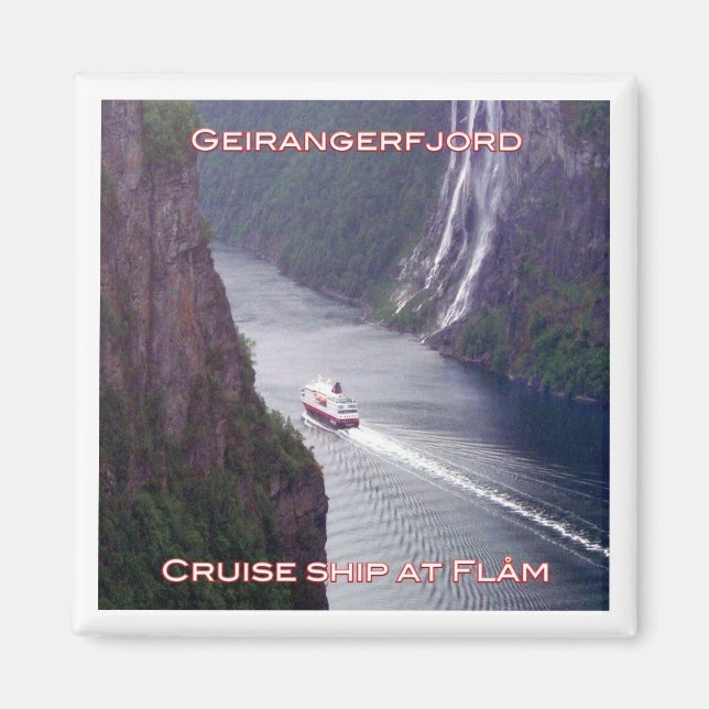 zNO123 GEIRANGERFJORD, MSC Kong Harald, Norway, Magnet (Front)