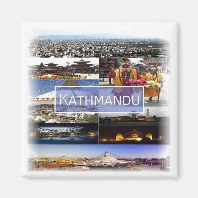 zNP008 KATHMANDU, Nepal, Asia, Fridge Magnet (Front)
