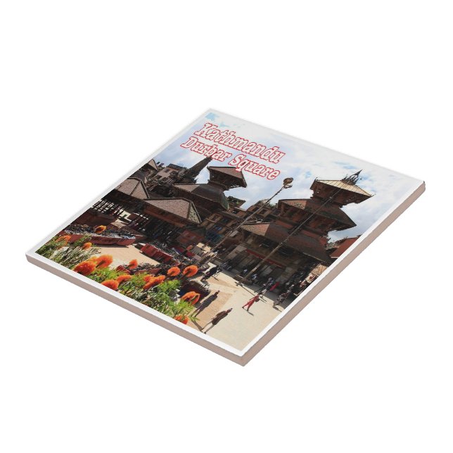 zNP017 Durbar Square KATHMANDU, Nepal Asia, Ceramic Tile (Side)