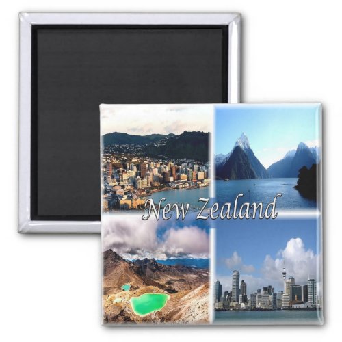 zNZ005 NEW ZEALAND Mosaic Oceania Fridge Magnet