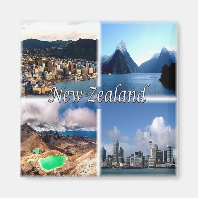 zNZ005 NEW ZEALAND, Mosaic, Oceania, Fridge Magnet (Front)