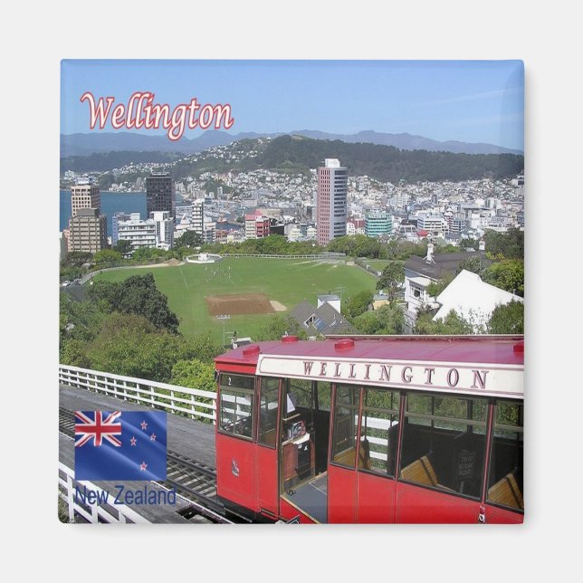 zNZ009 WELLINGTON, Cable Car, NEW ZEALAND, Fridge Magnet (Front)