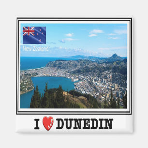 zNZ011 DUNEDIN I Love, NEW ZEALAND,Oceania, Fridge Magnet