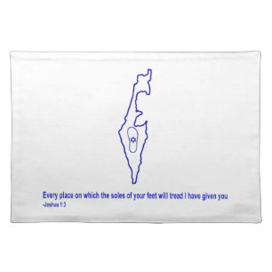 Zo Artzeinu - Joshua 1:3 Cloth Placemat