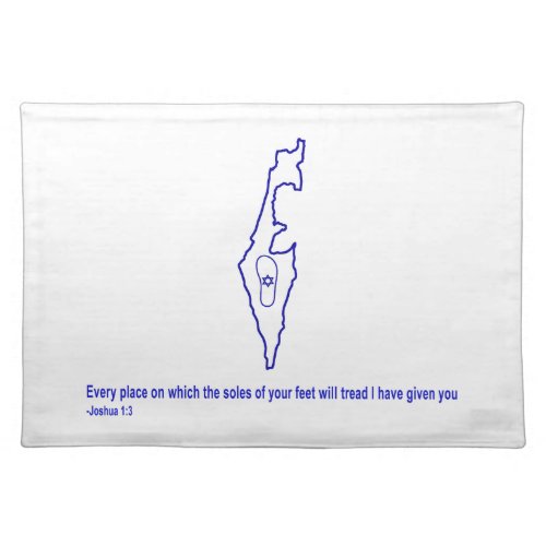 Zo Artzeinu _ Joshua 13 Cloth Placemat