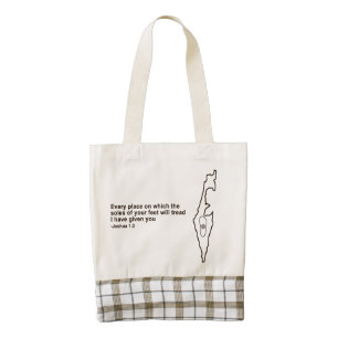 Zo Artzeinu - Joshua 1:3 Zazzle HEART Tote Bag