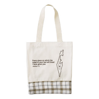 Zo Artzeinu - Joshua 1:3 Zazzle HEART Tote Bag