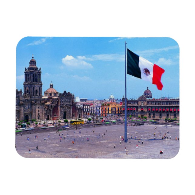 Zocalo, Mexico City, Mexico Magnet (Horizontal)