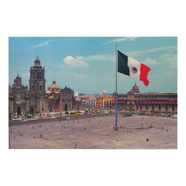 Zocalo, Mexico City, Mexico Wood Wall Decor (Front)