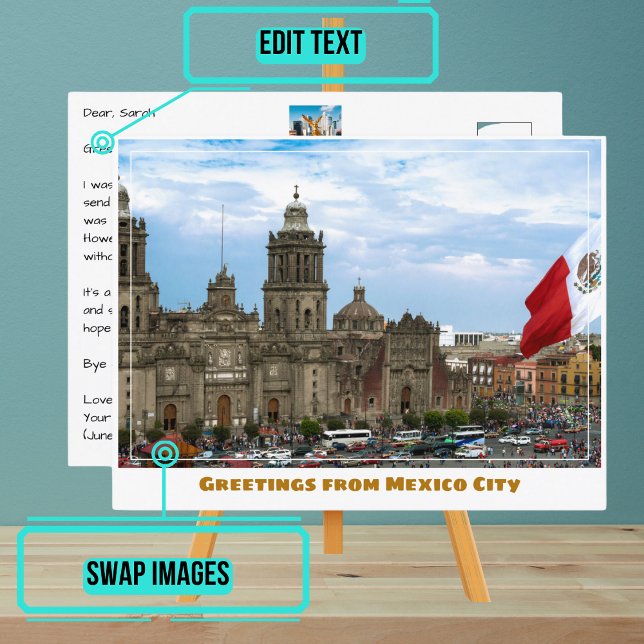 Zocalo Square in Mexico City Postcard (Enjoy our customizable postcard)
