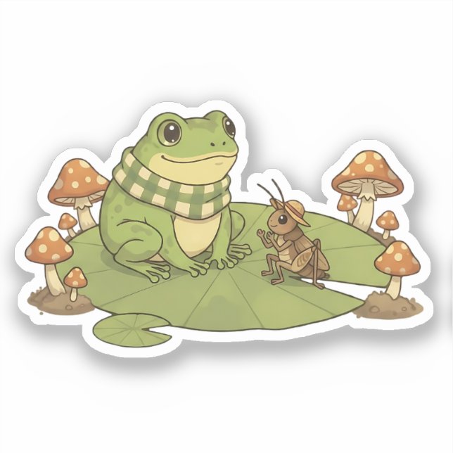 Zochi & Fern the Cricket Sticker (Front)