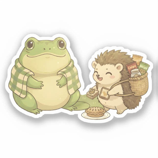 Zochi & Hazel the Hedgehog Sticker (Front)