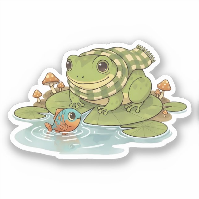 Zochi & Ripple the Fish Sticker (Front)