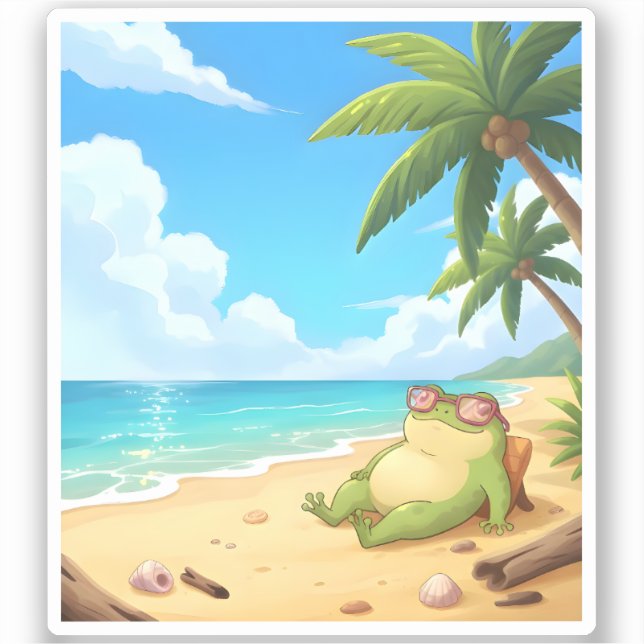 Zochi’s Sunny Day at Kenting Beach Sticker (Front)