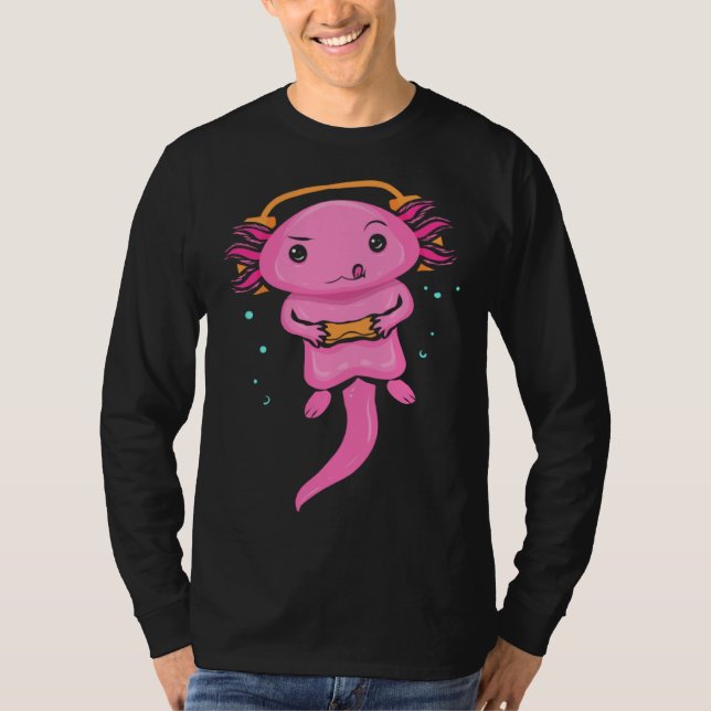 Zocker Axolotl  Video Gaming  for Gamers T-Shirt (Front)