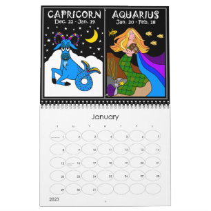 ZODIAC 12 MONTH CALENDAR