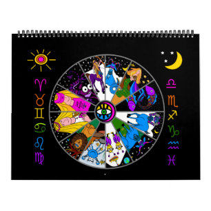ZODIAC 12 MONTH CALENDAR Mother Zodiac and Friends