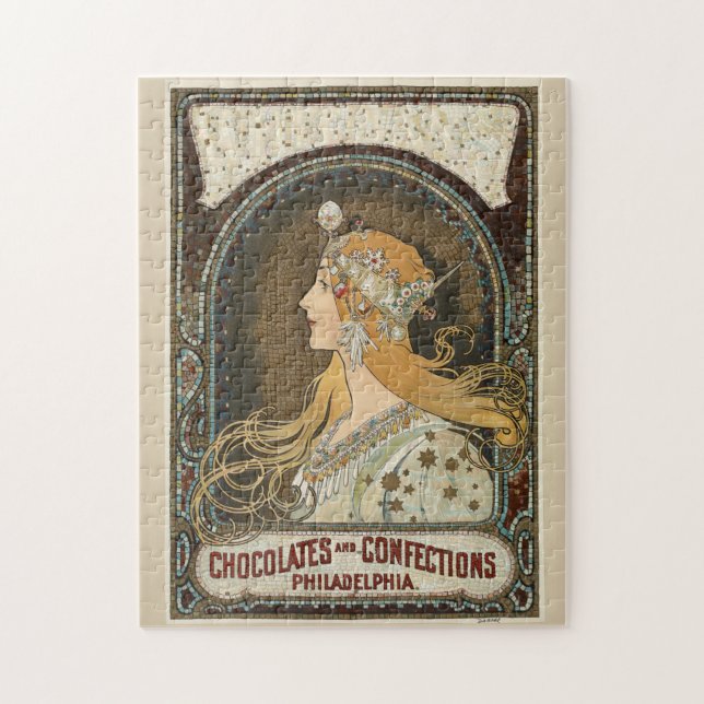 Zodiac (1896) by Alphonse Mucha. Jigsaw Puzzle (Vertical)