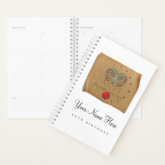 Zodiac - Aires - Personalized Day Planner (Display)