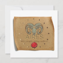 ZODIAC - Aires - Personalized Notecard