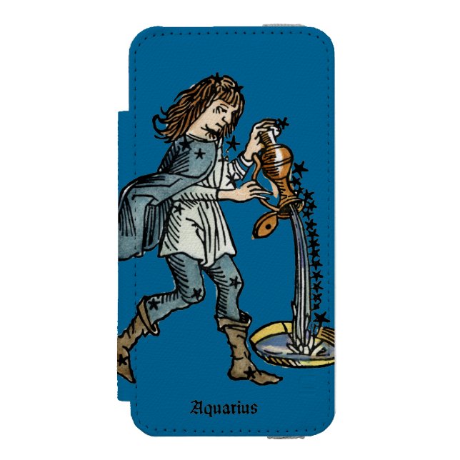 Zodiac: Aquarius, 1482 Incipio iPhone Wallet Case (Folio Front)
