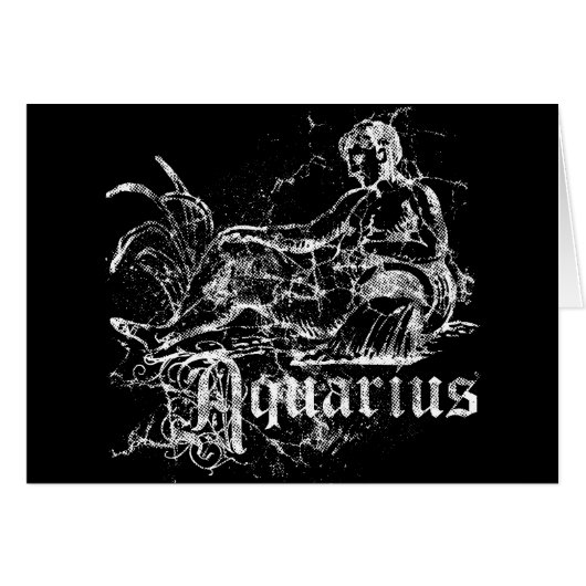 Zodiac Aquarius Cards (Front Horizontal)