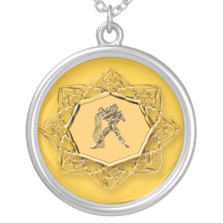Zodiac Aquarius - Customize it! Silver Plated Necklace