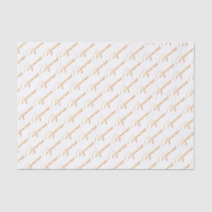 Zodiac "Aquarius" Gold Script Tissue Paper