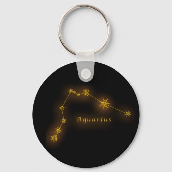Zodiac - Aquarius Keychain by screenexa at Zazzle