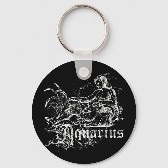 Zodiac Aquarius Keychain (Front)