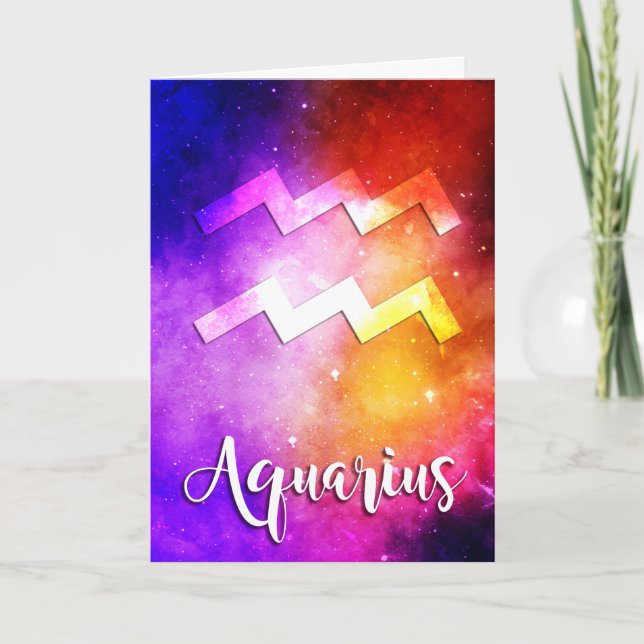 Zodiac : Aquarius Space Candy Card (Front)