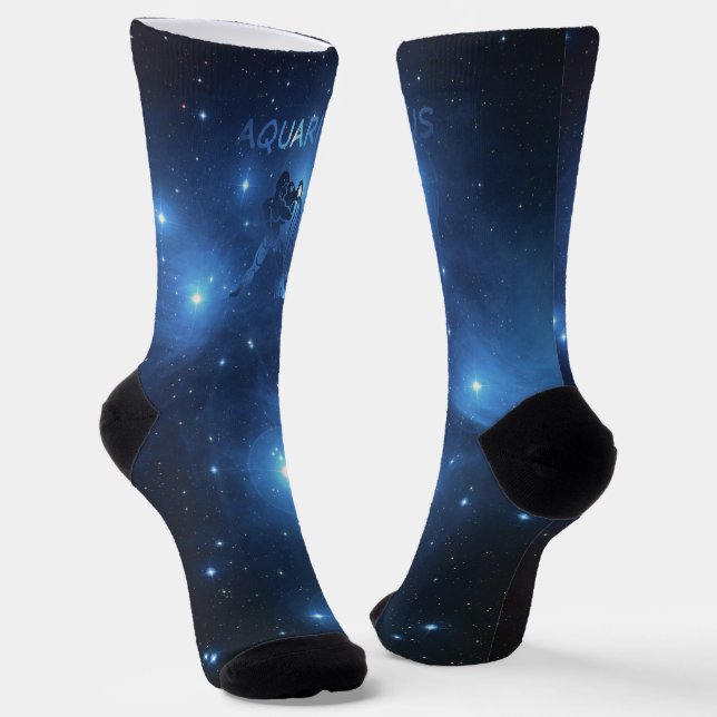 Zodiac Aquarius symbol Socks (Angled)