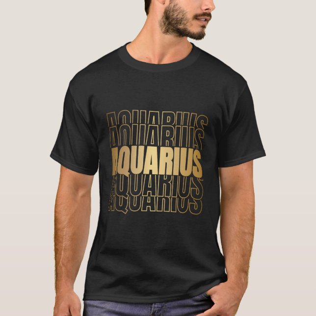 Zodiac Aquarius T-Shirt (Front)
