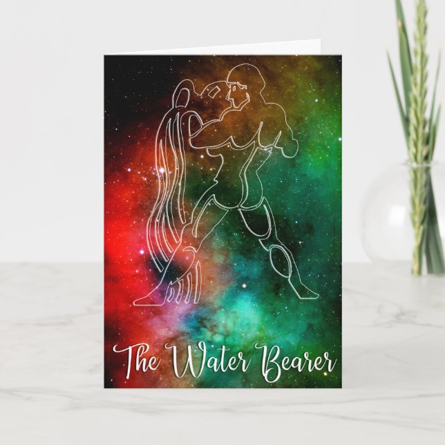 Zodiac : Aquarius 'The Water Bearer' Card (Front)
