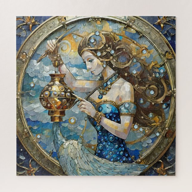 Zodiac - Aquarius The Water Bearer Jigsaw Puzzle (Vertical)