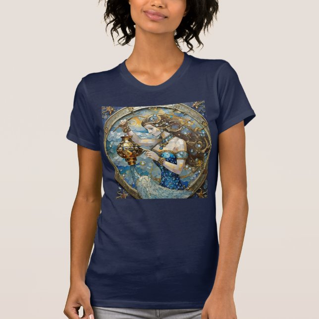 Zodiac - Aquarius The Water Bearer T-Shirt (Front)