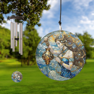 Zodiac - Aquarius The Water Bearer Wind Chime