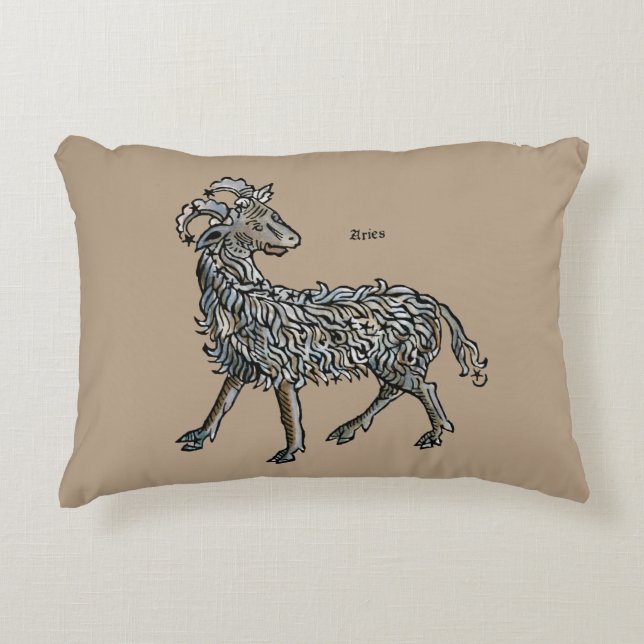 Zodiac: Aries, 1482 Decorative Pillow (Front)