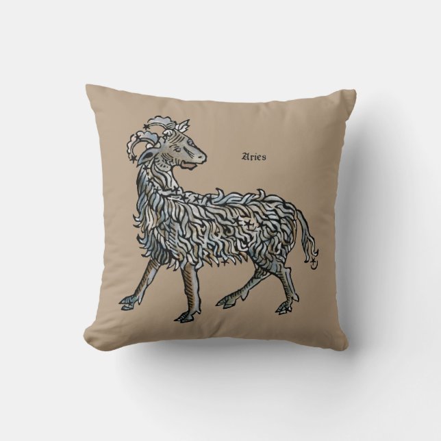 Zodiac: Aries, 1482 Throw Pillow (Front)