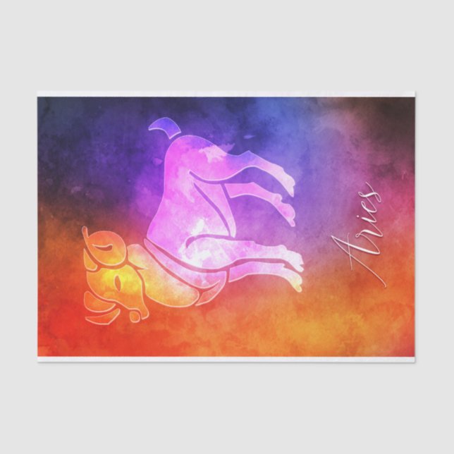 Zodiac : Aries Colorful Candy Colors Tissue Paper (Front)