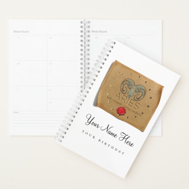 Zodiac - Aries - Personalized Day Planner (Display)