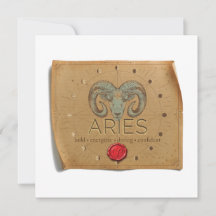 ZODIAC - Aries - Personalized Notecard