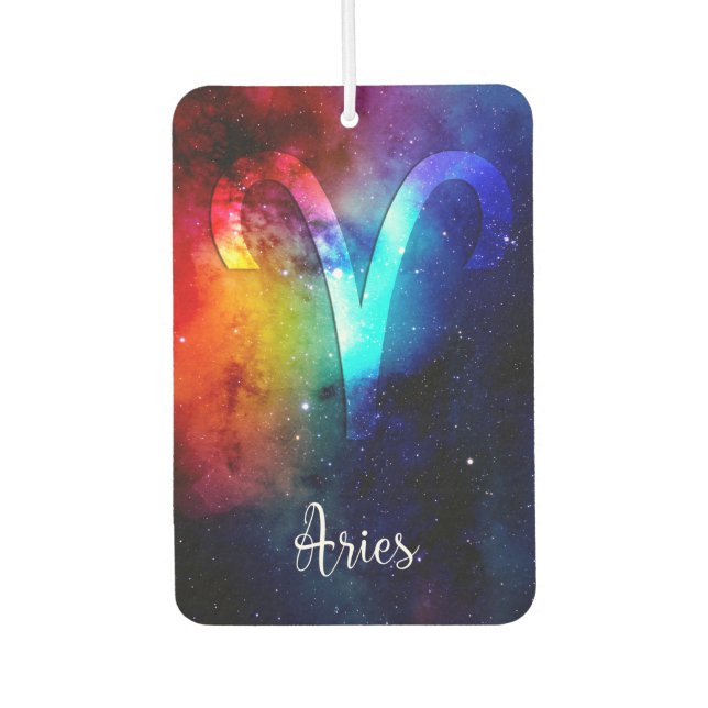 Zodiac : Aries Space Rainbow Air Freshener (Front)