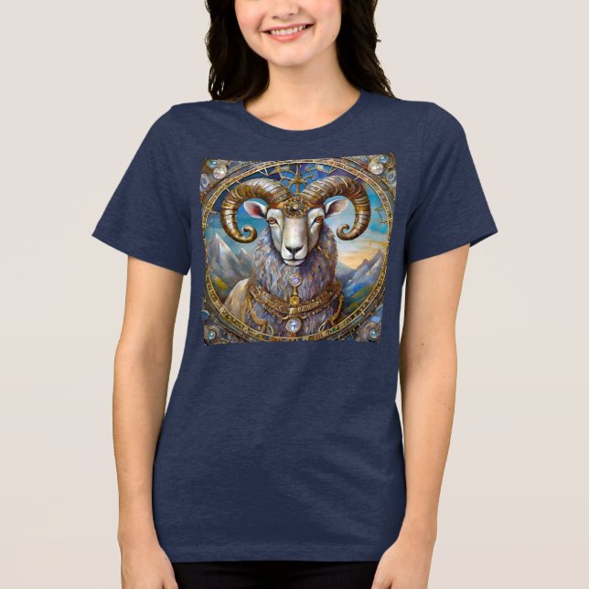 Zodiac - Aries The Ram Tri-Blend Shirt (Front)
