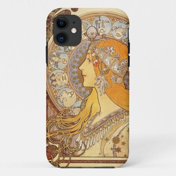 Zodiac Art Nouveau Iphone Case by elizme1 at Zazzle