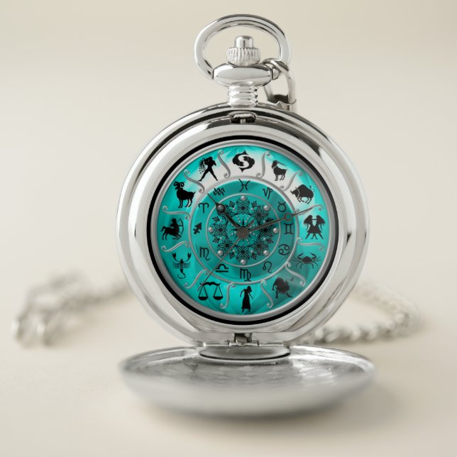 Zodiac ~ Astrological Signs ~ Horoscope ~ Pocket Watch (Inside)